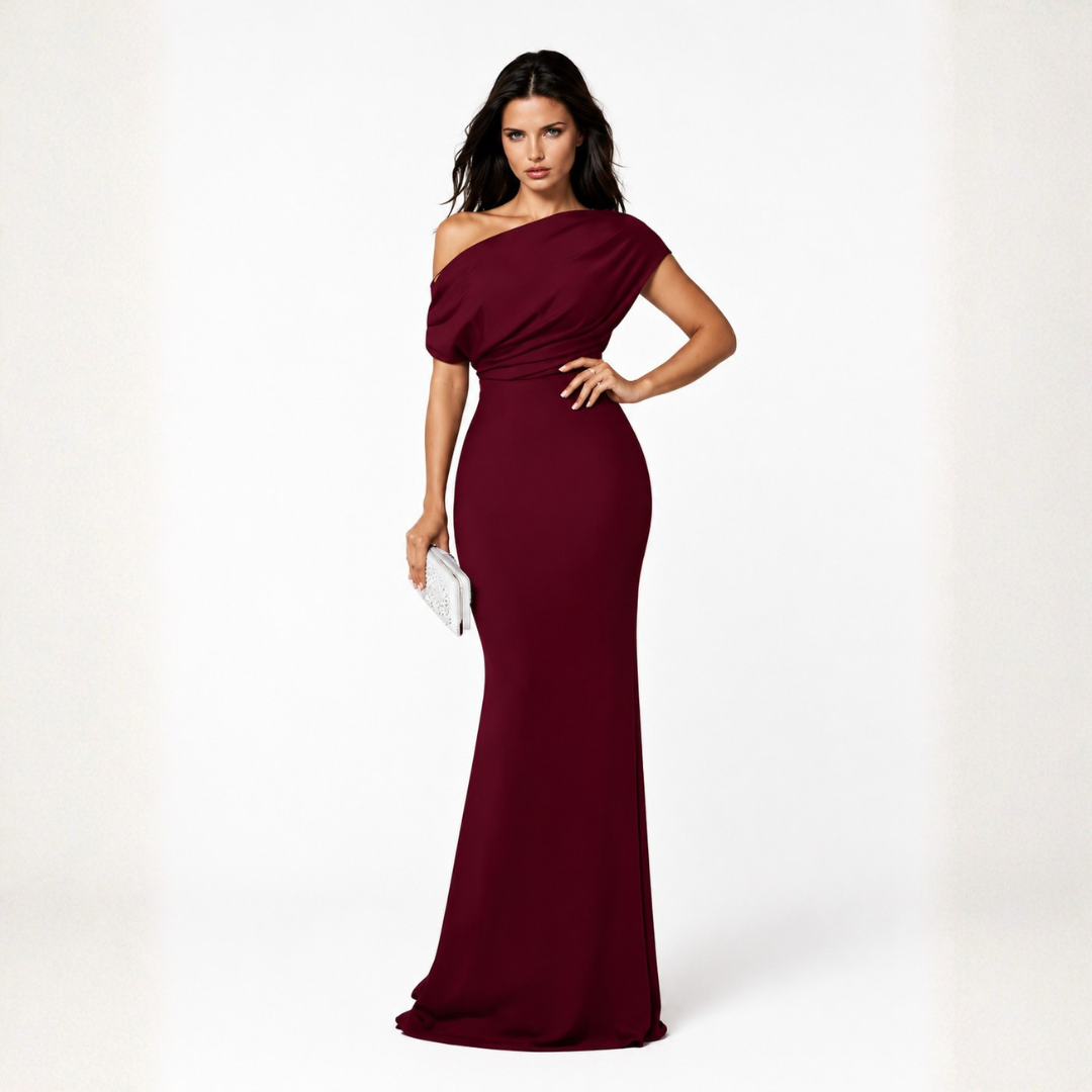 Belle Dress - Off-Shoulder Bodycon Maxi Dress
