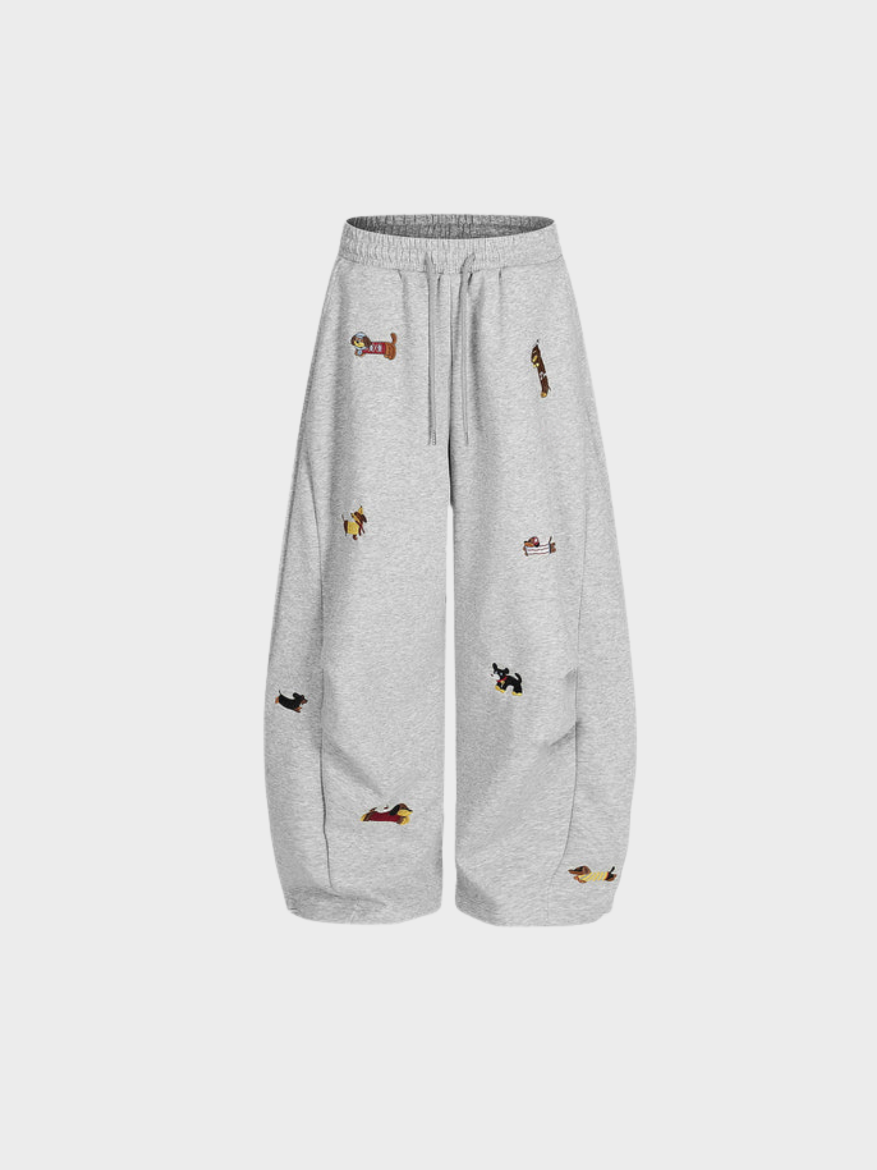 Embroidered Pup Barrel Sweatpants