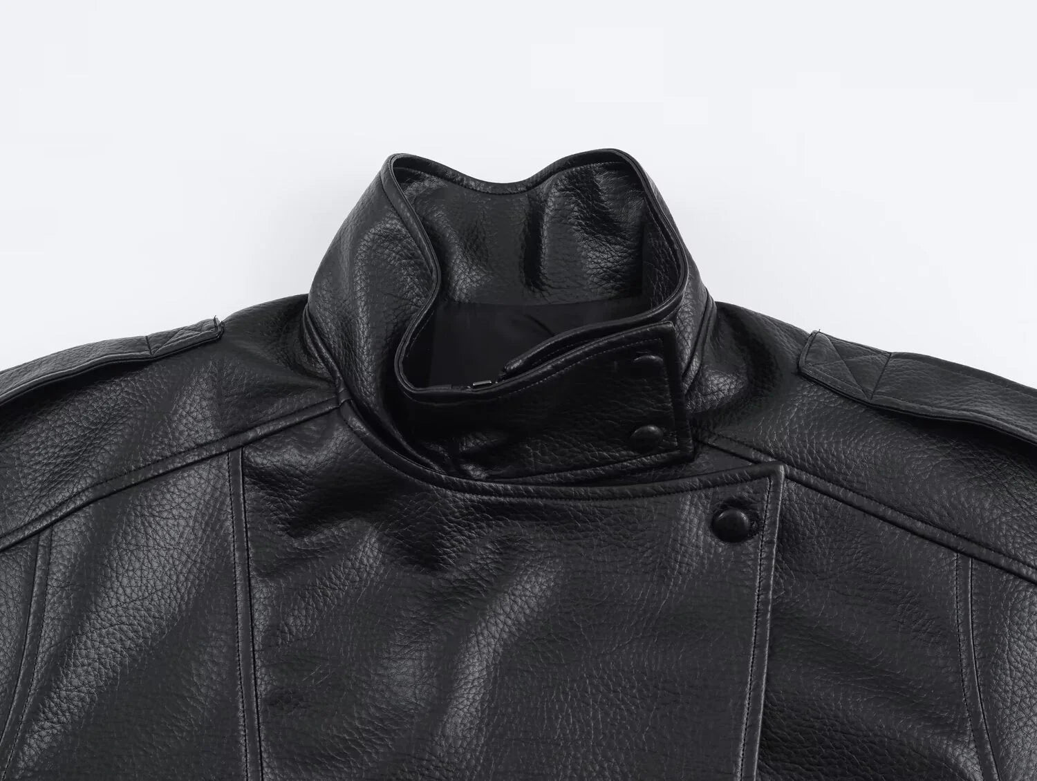 Cecil Asymmetrical Leather Jacket