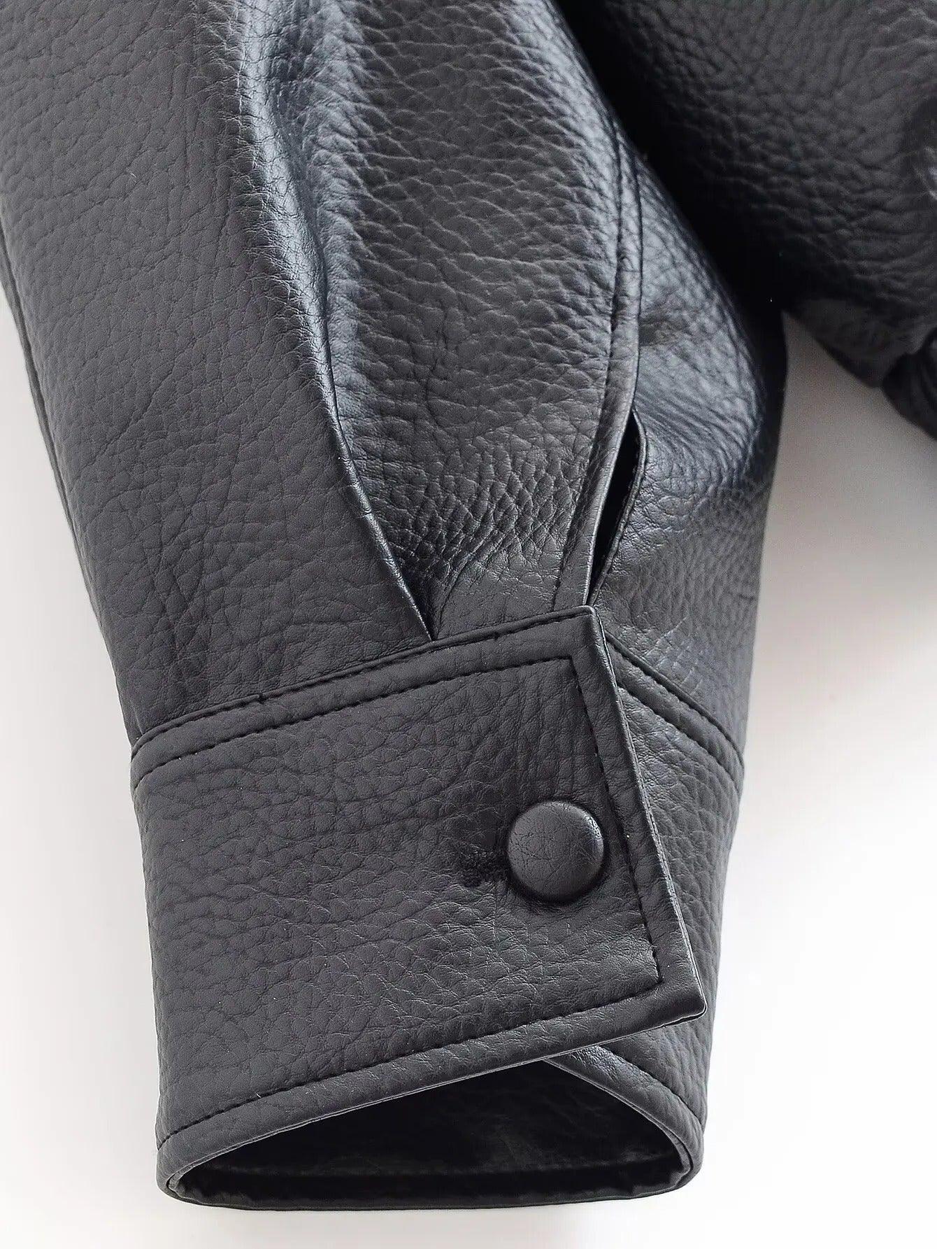 Cecil Asymmetrical Leather Jacket