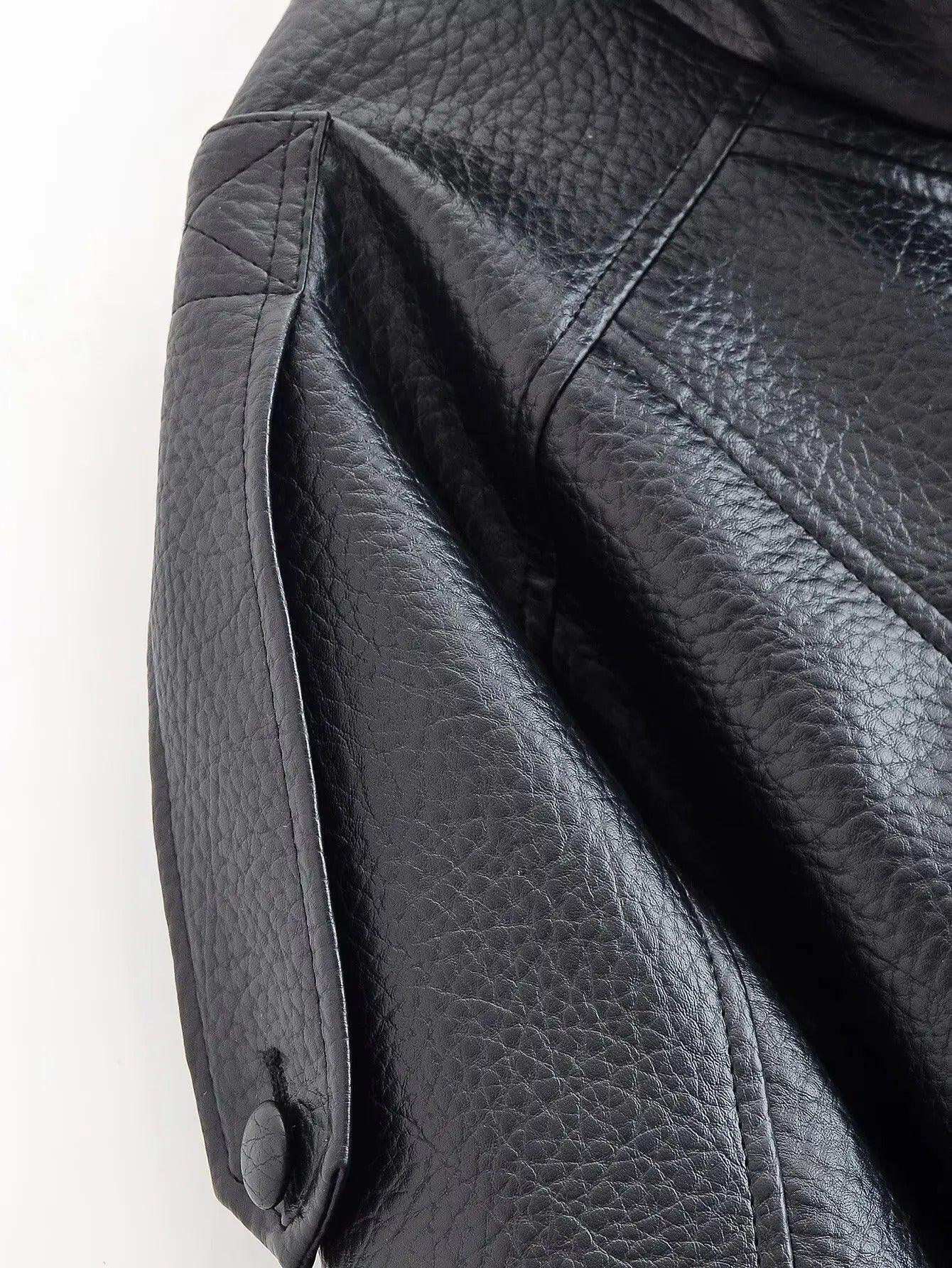Cecil Asymmetrical Leather Jacket