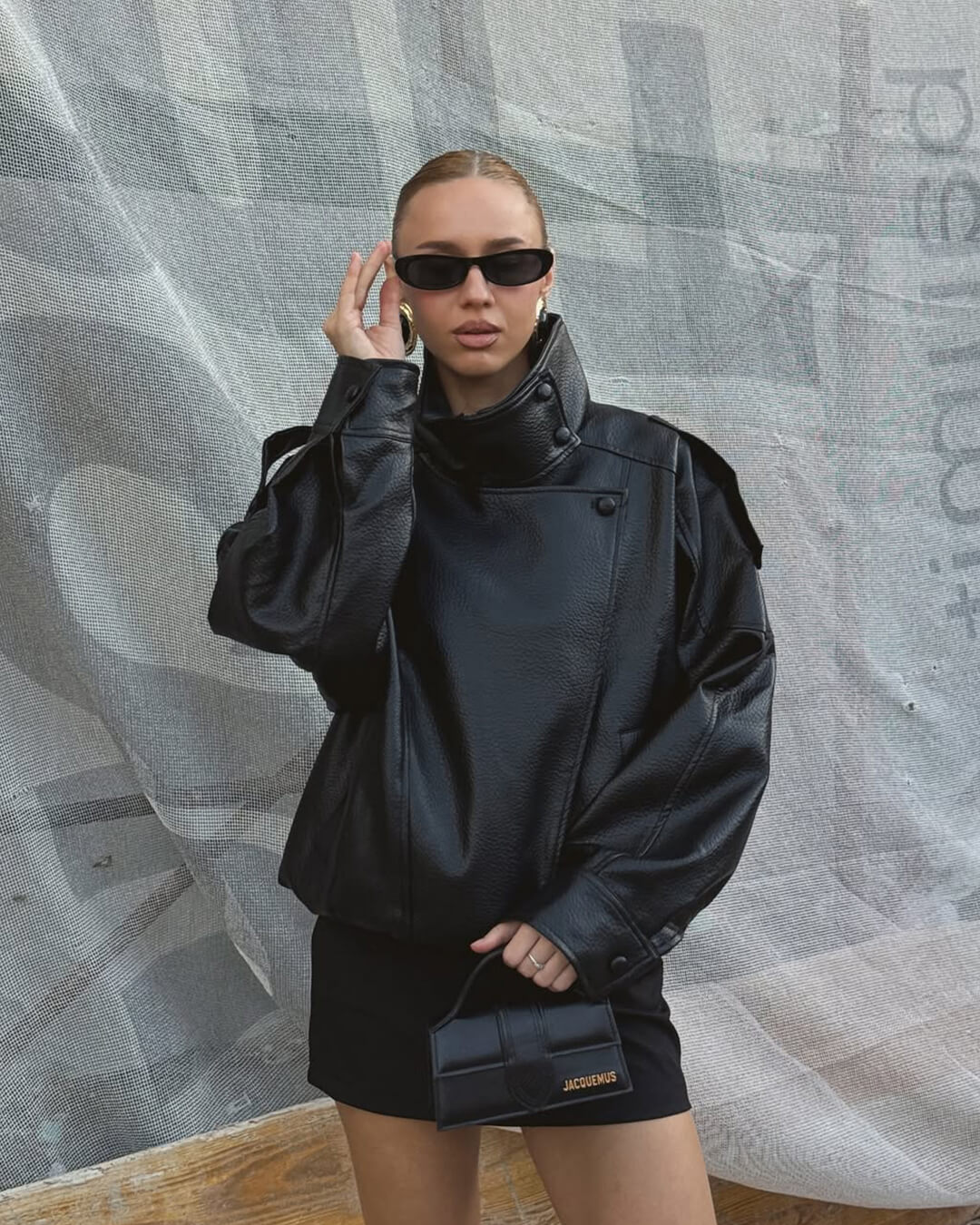 Cecil Asymmetrical Leather Jacket