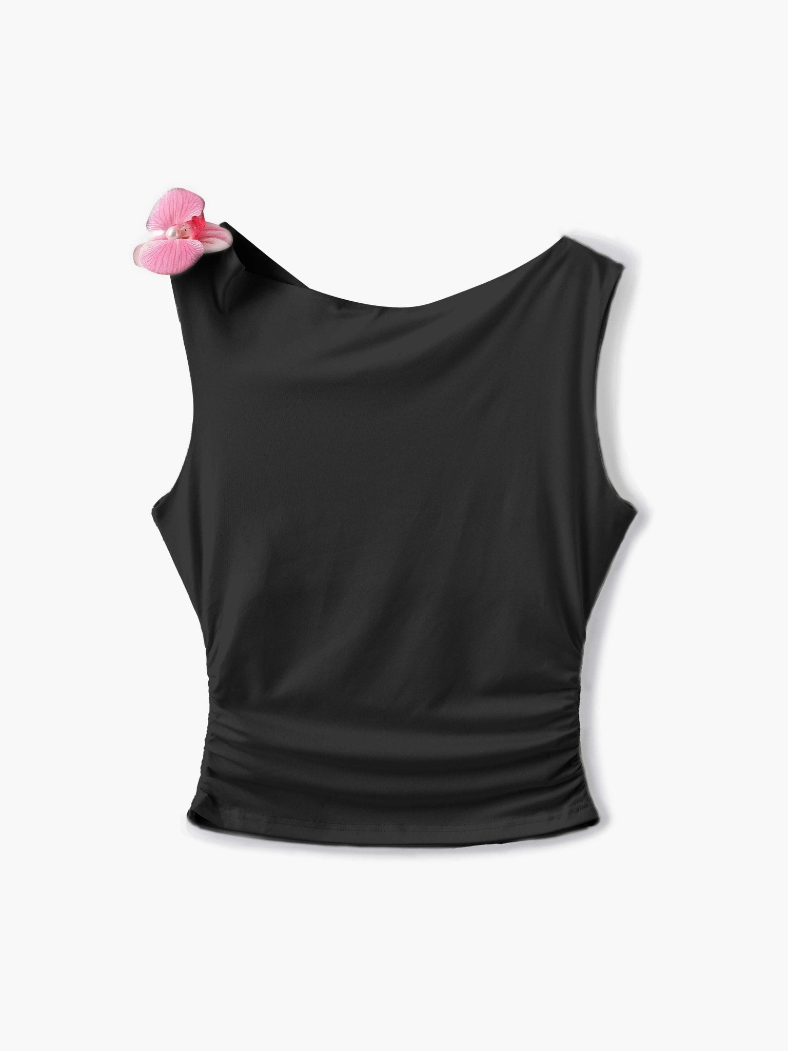 Georgia Top with Flower Detail