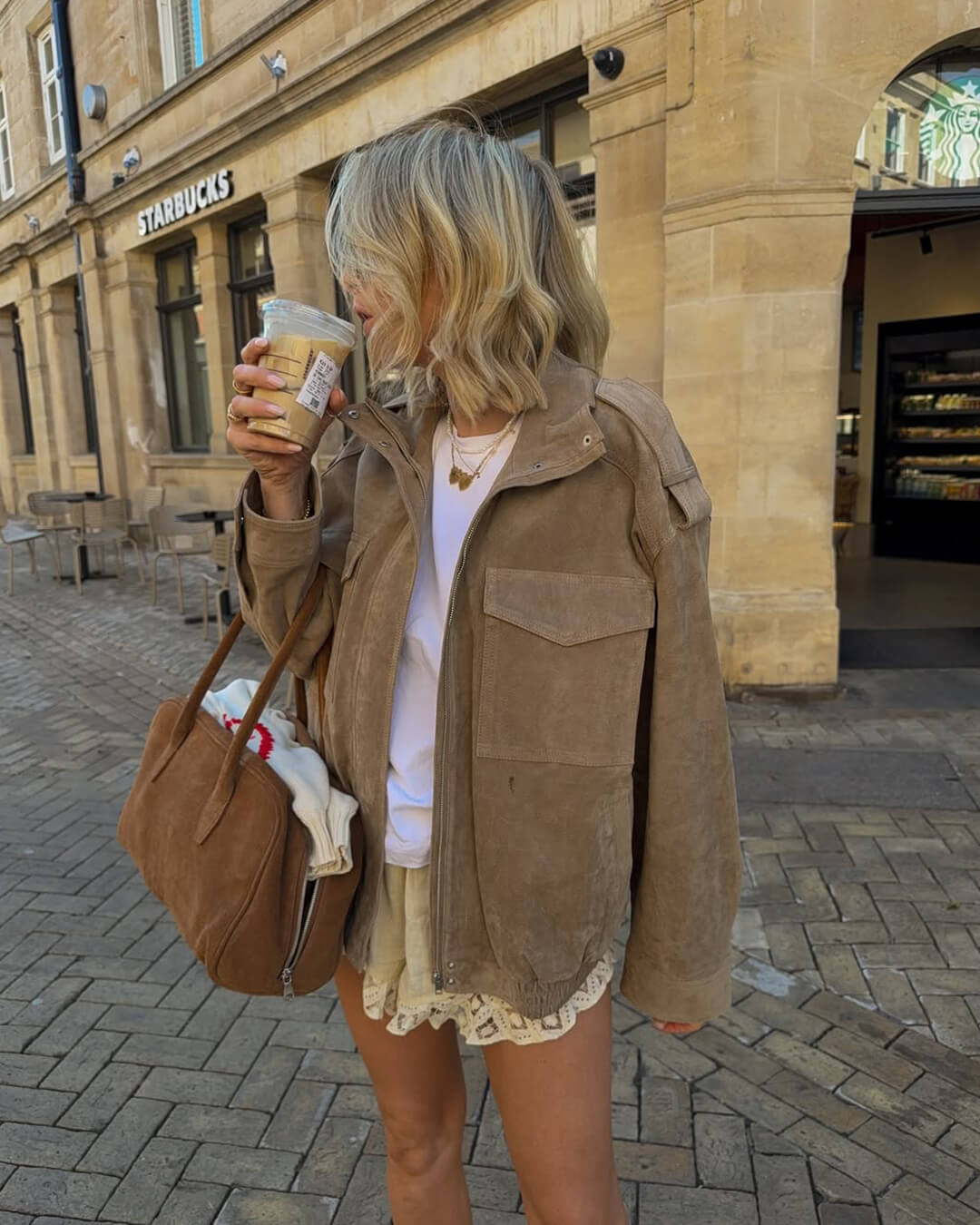 Greta Suede Moto Jacket