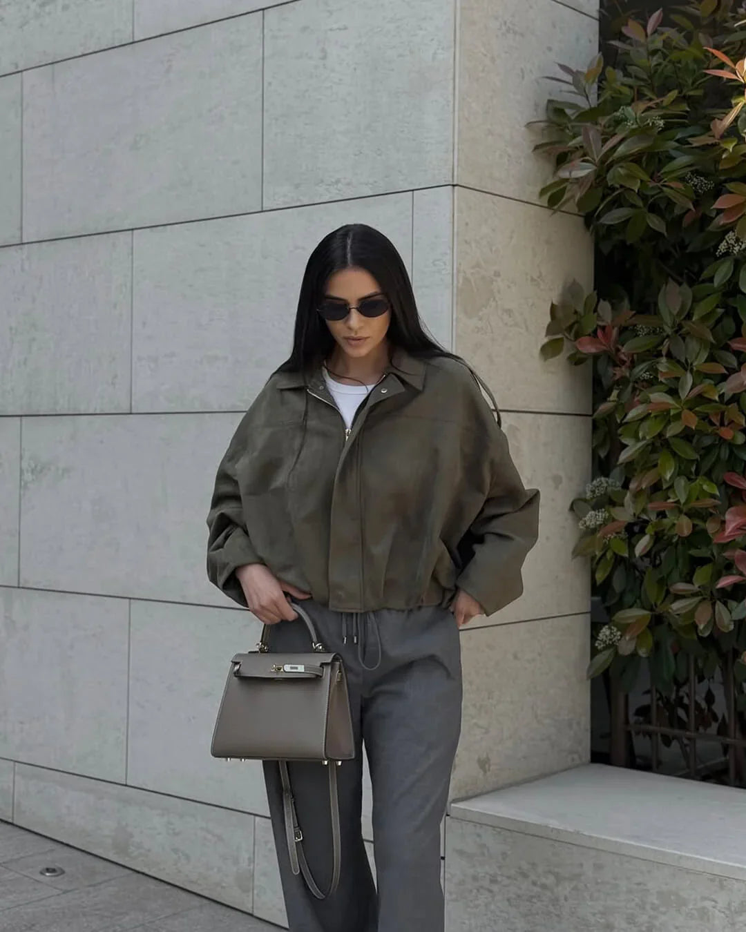 Bella Suede Bomber Jacket