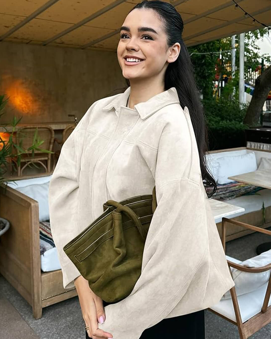 Bella Suede Bomber Jacket