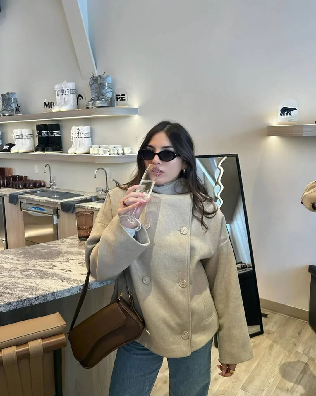 Loreta Jacket with Stand Collar