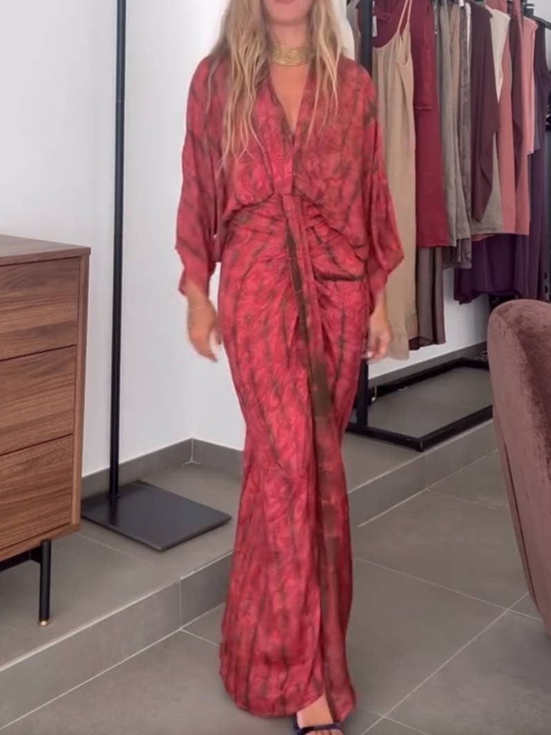 Vestido Estampado Estilo Kimono