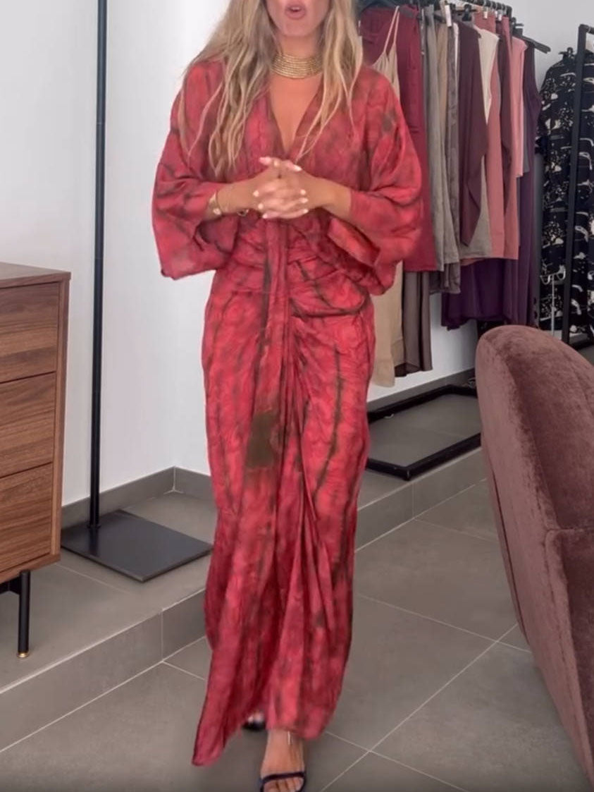 Vestido Estampado Estilo Kimono