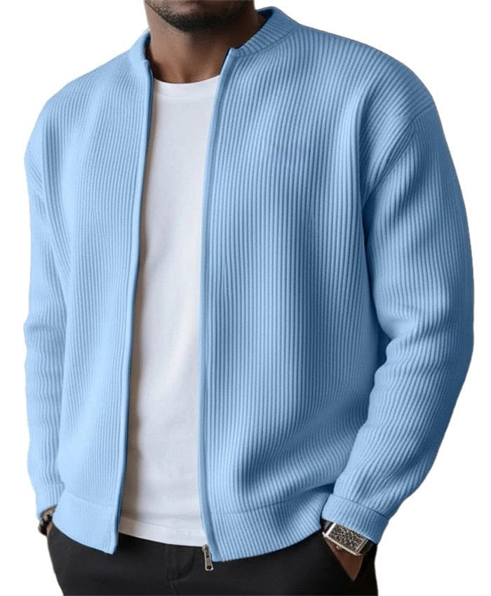 Ribbed Zip Cardigan