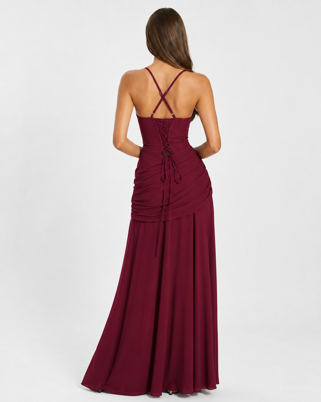 Mary | Maxi Dress with Gathered Square Neckline