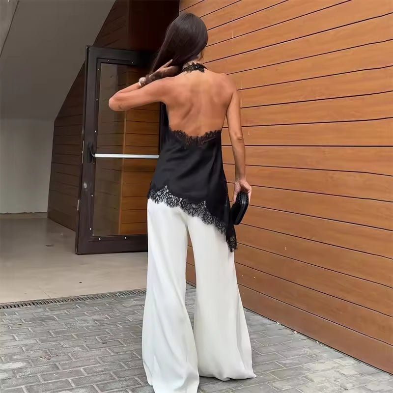 Anne Backless Lace Top