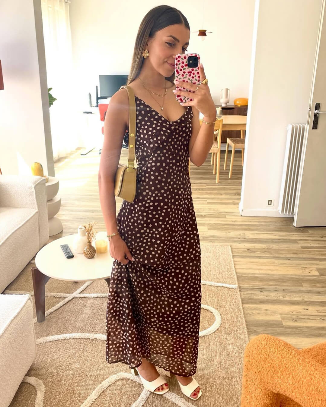 Eloise Sleeveless Polka Dot Dress