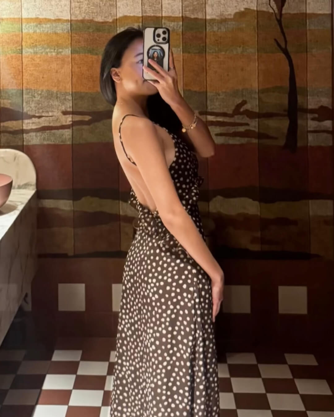 Eloise Sleeveless Polka Dot Dress