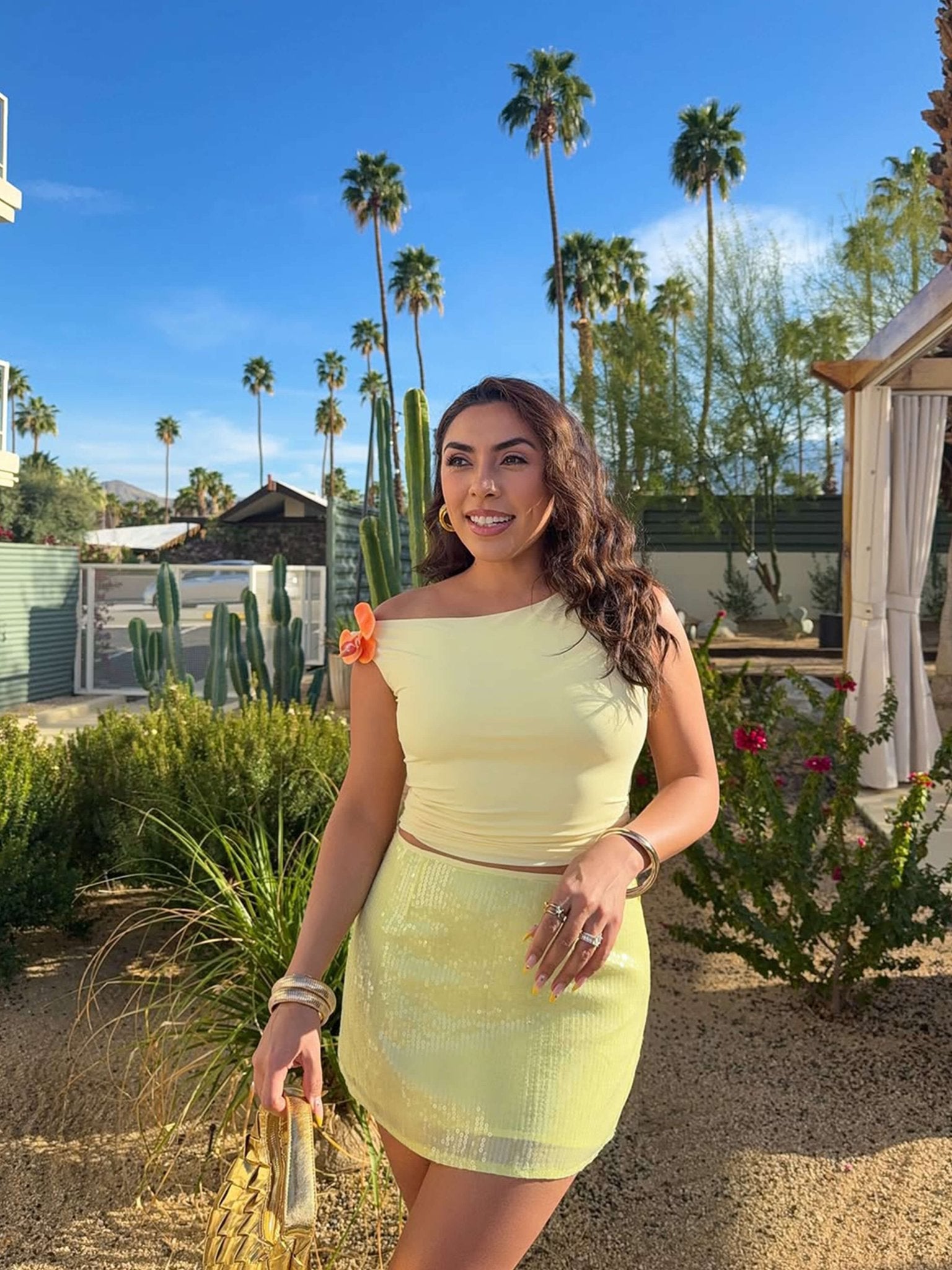 Georgia Top with Flower Detail