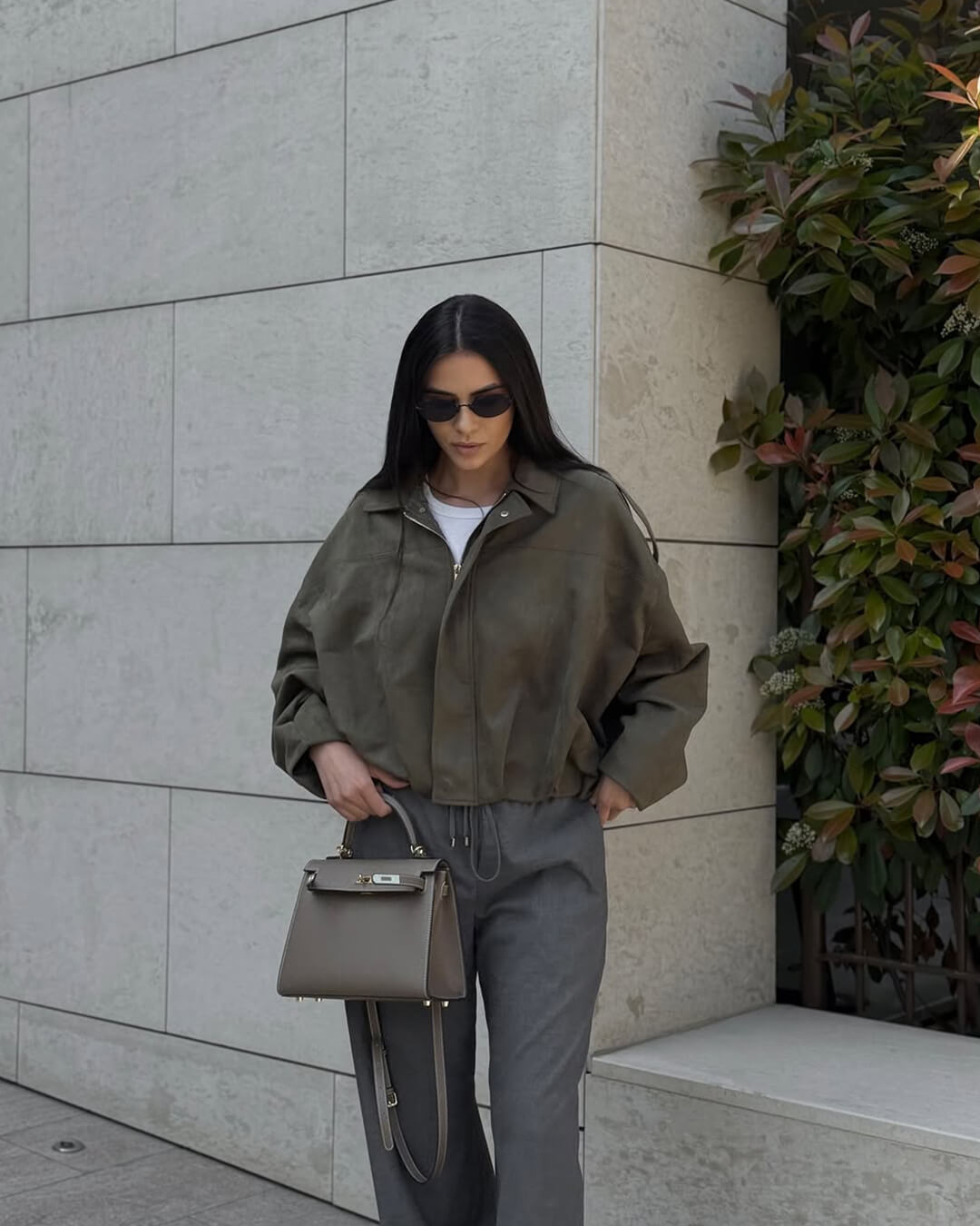 Bella Suede Bomber Jacket