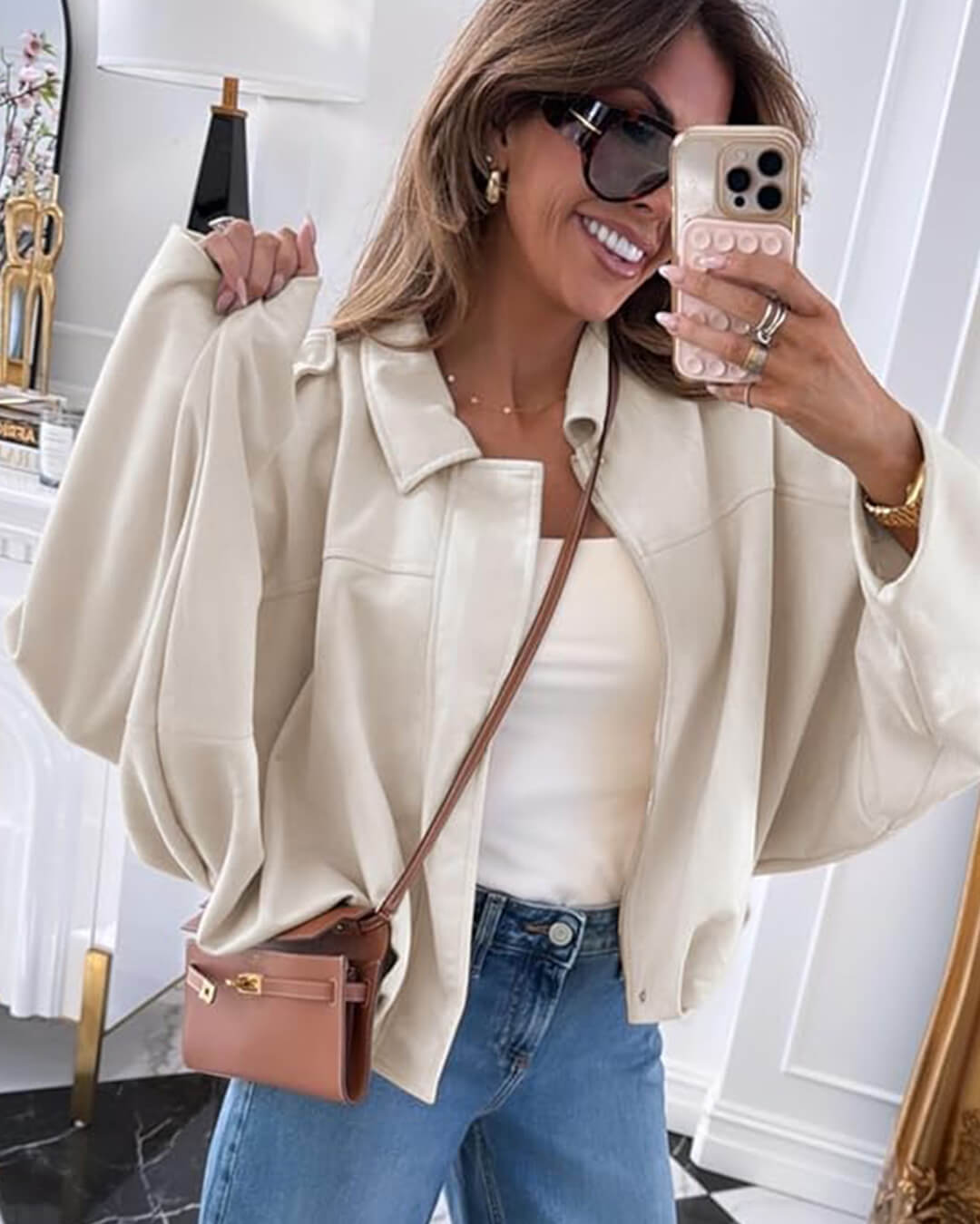 Bella Suede Bomber Jacket