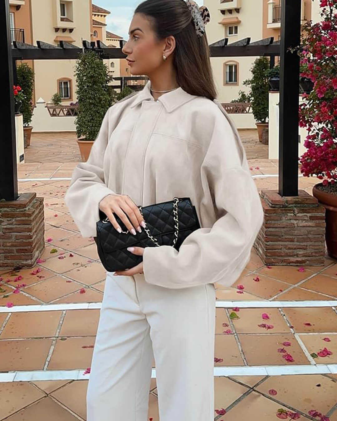 Bella Suede Bomber Jacket