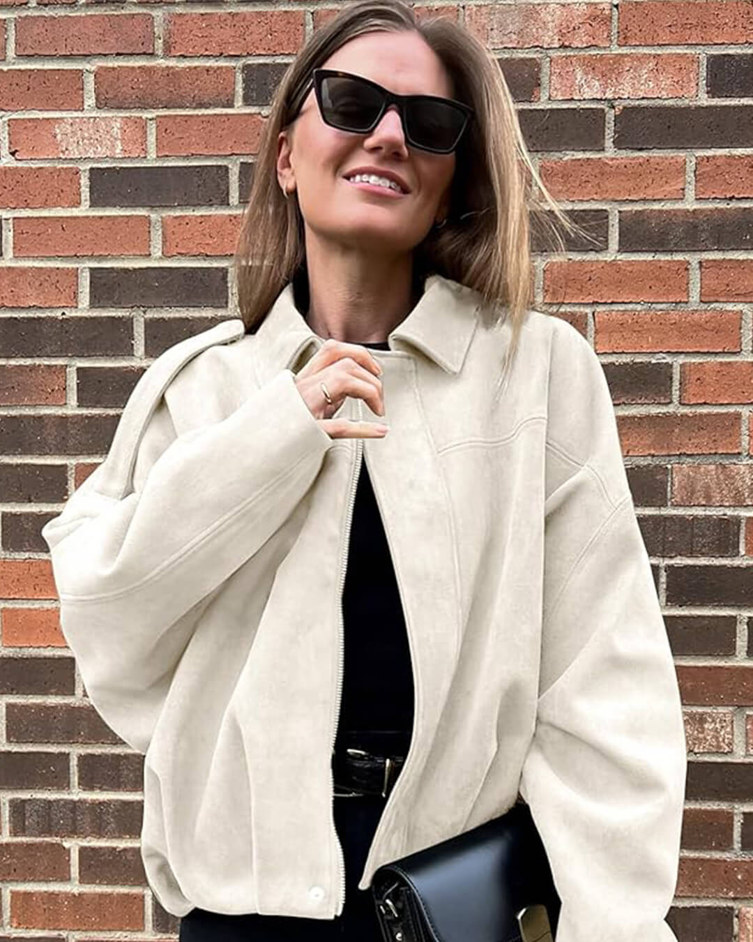 Bella Suede Bomber Jacket