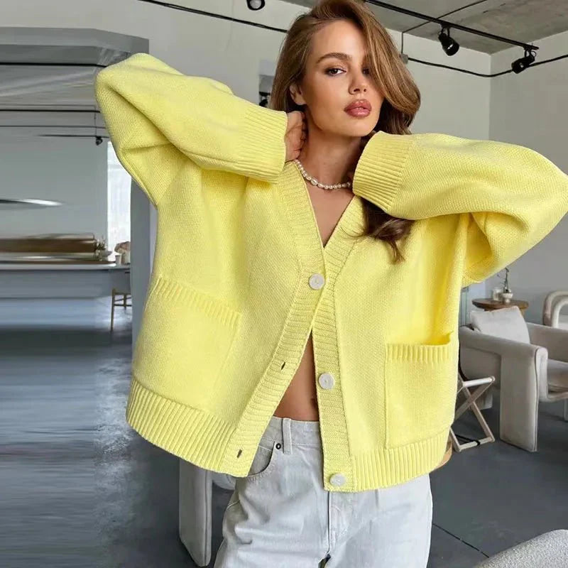 Mina Elegant V Neck Cardigan