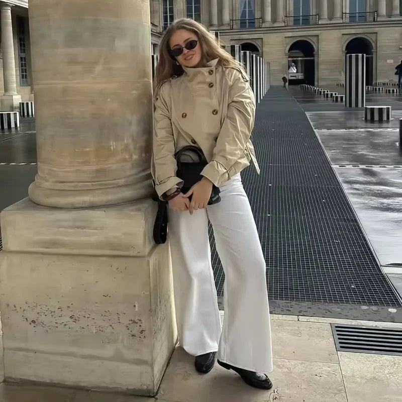 Lyss Cropped Trench Coat